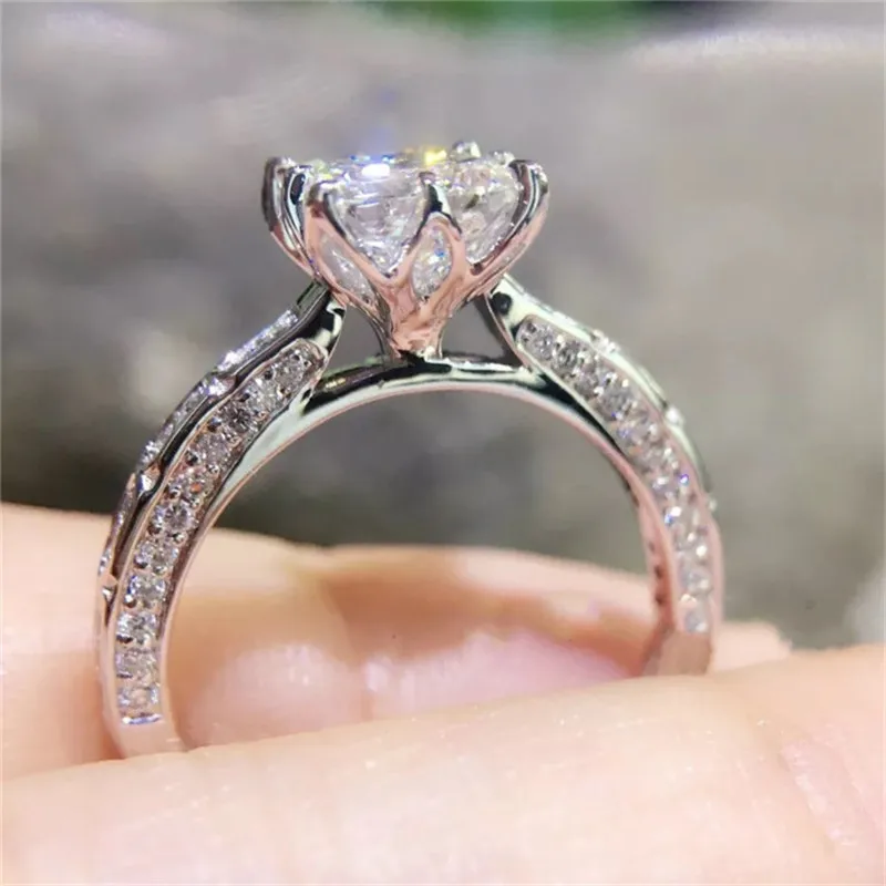 CC серебряные кольца для женщин принцесса Роскошные винтажные полые квадратные