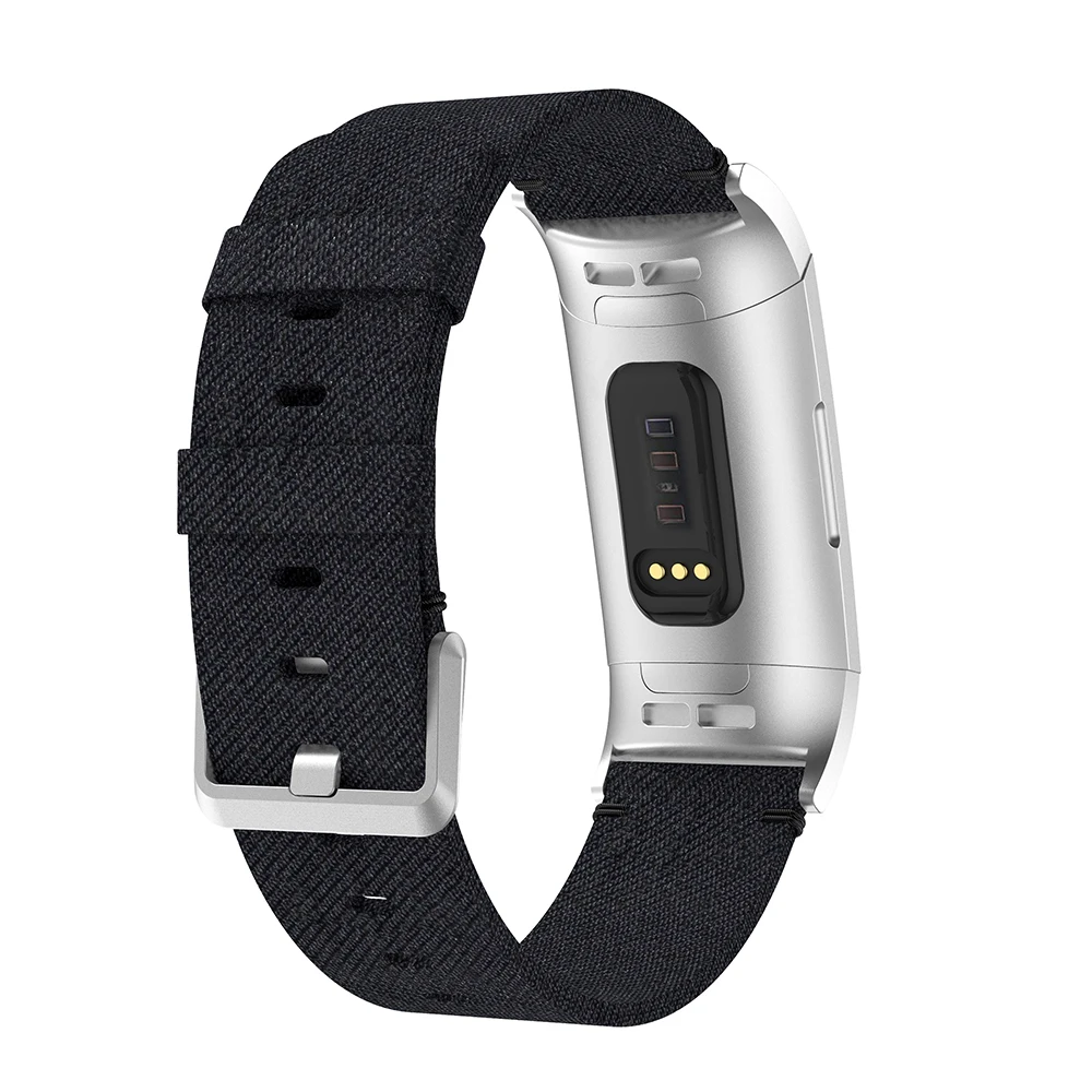 Цветной ремешок для Fitbit Charge 3 смарт браслет часов тканевый нейлон замена мужчин и