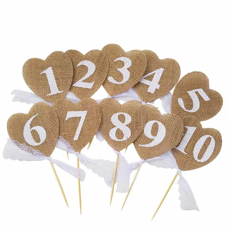 1 10 джутовые столики гессианские мешковатые карты винтажное свадебное украшение