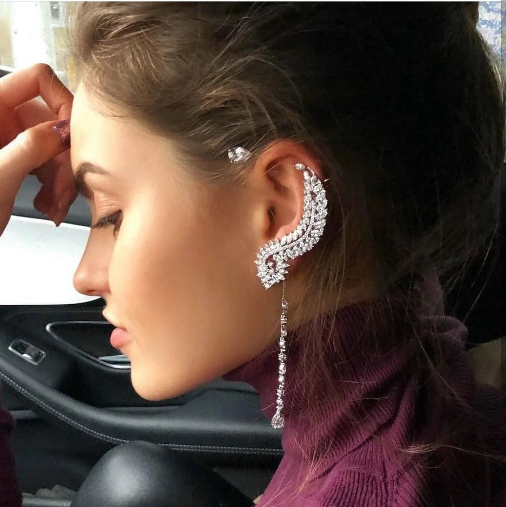 Женские Висячие серьги HIBRIDE уникальный дизайн ювелирные украшения для невесты