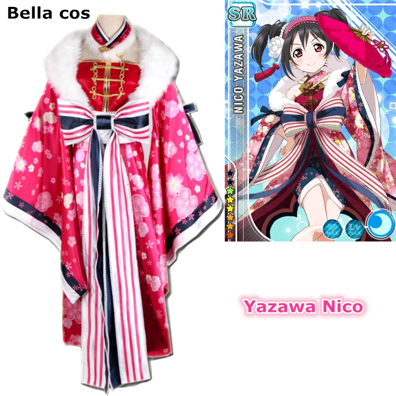 Lovelive SR Весенний фестиваль Ядзава Нико косплей костюм кимоно платье костюмы на