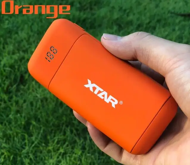 Orange XTAR PB2 электронная сигарета зарядное устройство используется 3,7 в незащищенные литий-ионные/IMR/INR/ICR 18650 батареи с функцией power Bank - Цвет: Orange