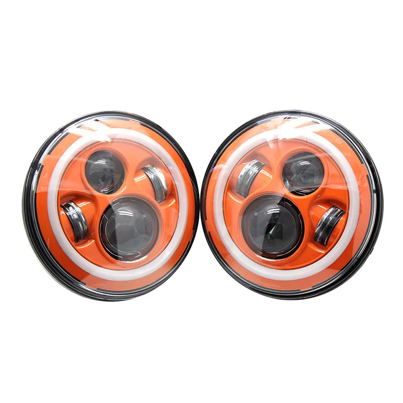 7 &quotдюймовый светодиодный галогеновые фары головного света Комплект оранжевый