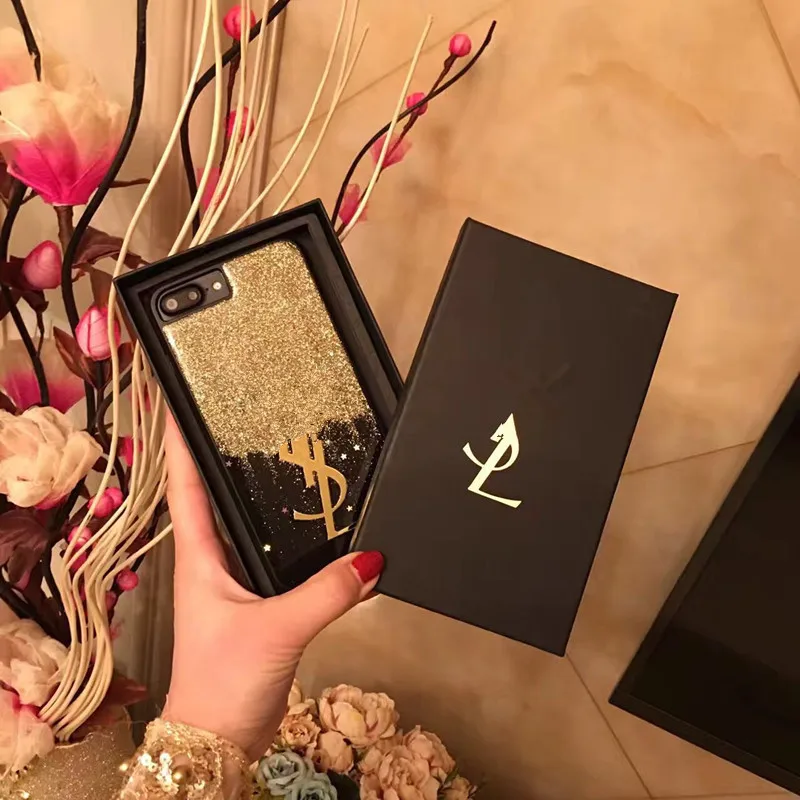 Ysl Стиль Стильный Зыбучие Пески Флэш Порошок Case Для Iphone6 6s Плюс Iphone7/7 плюс Шинг