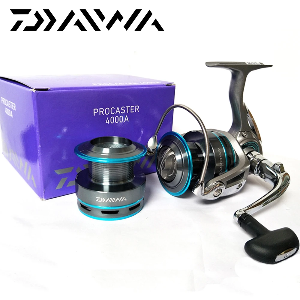 Daiwa PROCASTER Spinning Angelrolle + Ersatzspule 2000A 2500A 3000A 3500A 4000A Max Drag Pesca 8KG Salzwasser Karpfen |