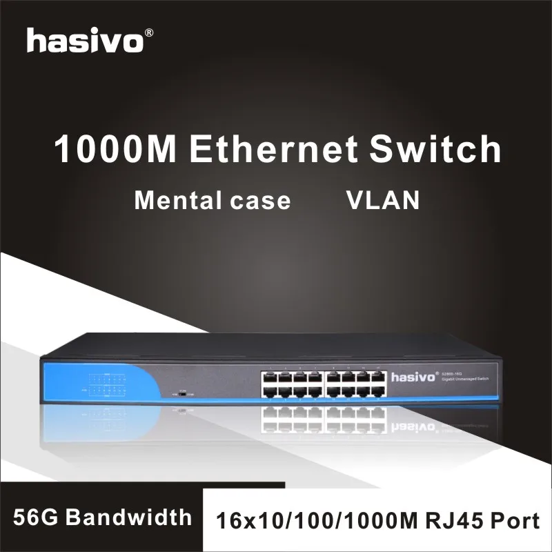16 портов RJ45 Gigabit Enthernet, коммутатор lan, коммутатор ethernet