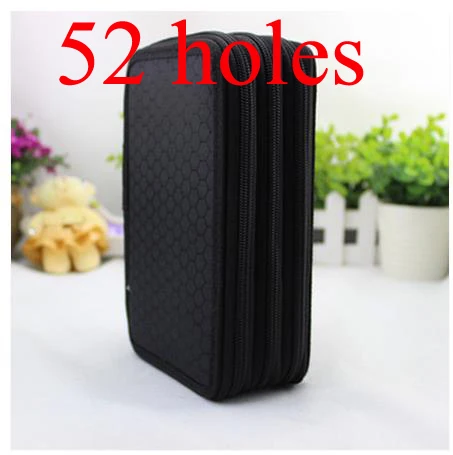 Black 52 Holder 3 L 72 держателя/52 держателя портативный холщовый чехол для школьной ручки, тканевая сумка для карандашей etui, чехол для карандашей cuir, стилус для карандашей, ручка 4856 - Цвет: Black 52 Holder 3 L