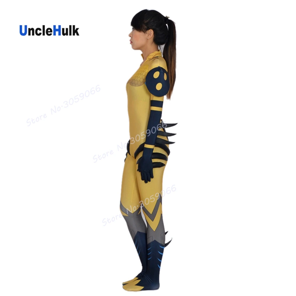 OW B.Va (D.VA с желтым пчелиным костюмом) печатью костюм из спандекса | UncleHulk|lycra