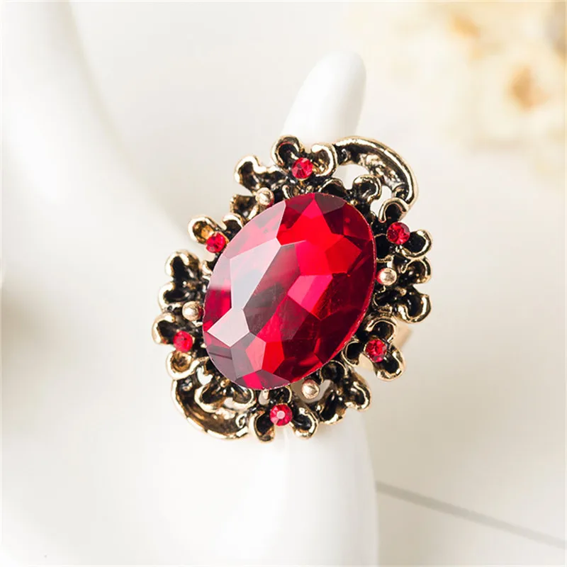 CC этнические стильные винтажные кольца для женщин регулируемые панк большие