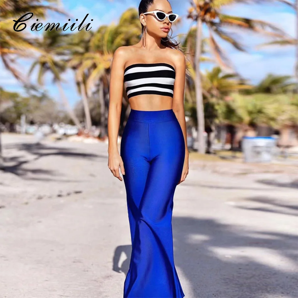 CIEMIILI сексуальный женский комплект бандаж 2 шт. на бретельках Короткие топы