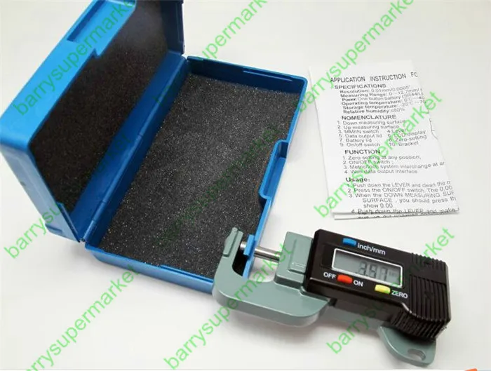 Цифровой толщиномер 0 12 7 мм микрометр для измерения толщины кожи|meter ruler|micrometer