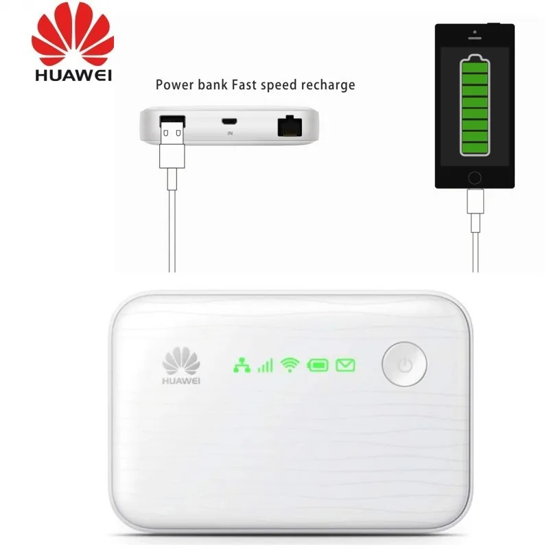 Huawei E5730 3g Мобильный Wi Fi точки доступа с Ethernet Порты и разъёмы 5200 мАч Мощность банк (3g