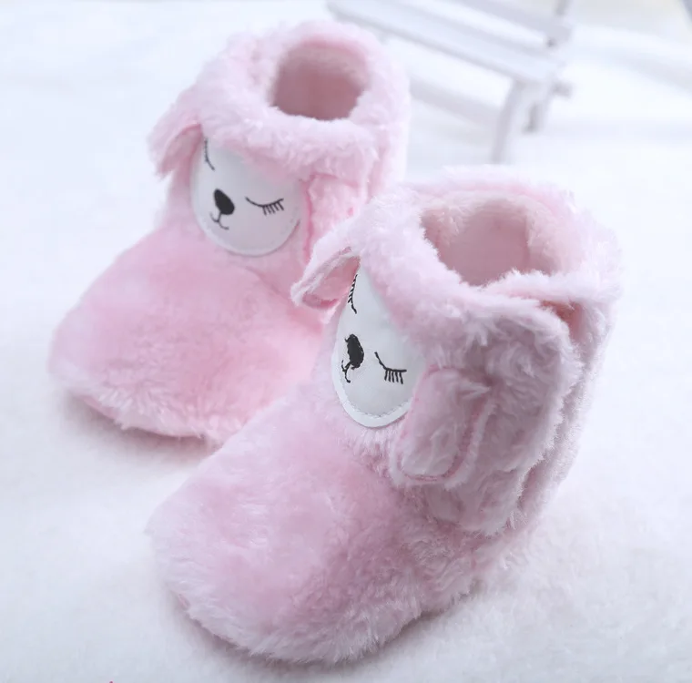 1 пара Так милый Ребенок Сапоги Зима Сначала Ходунки Мода Детская Обувь для