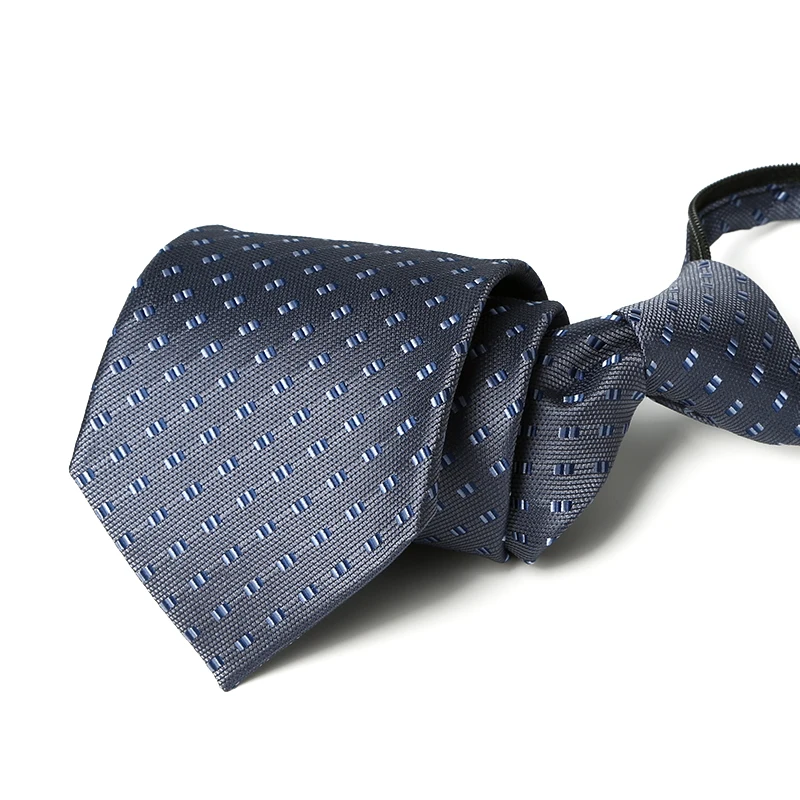 2019 модные галстуки для Для мужчин ленивые молнии шеи кольцо галстук серый в