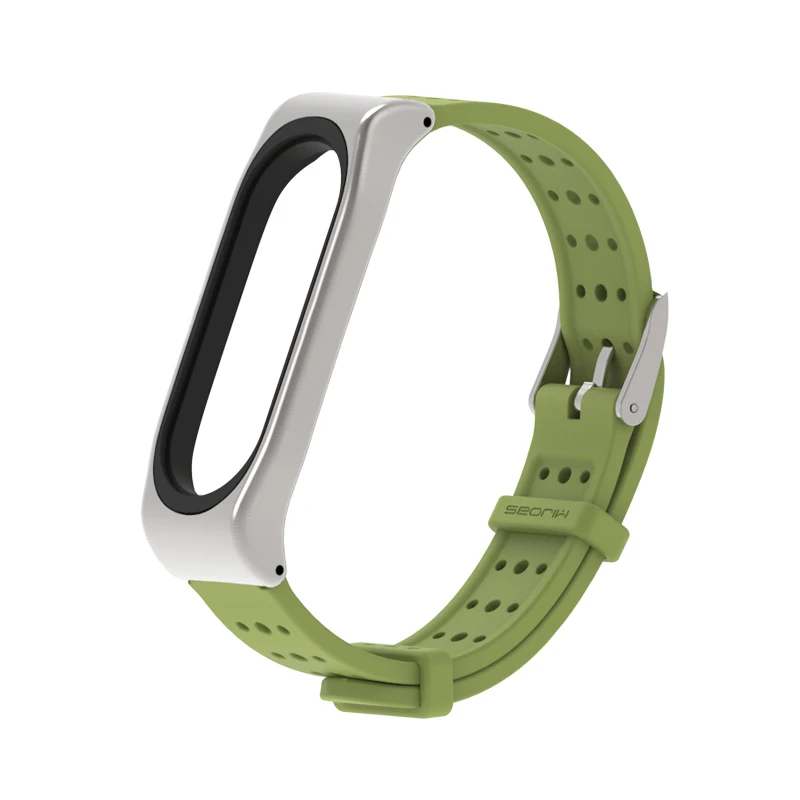 Grass Green Mi jobs mi band 3 Силиконовый ремешок для Xiaomi mi Band 4 Ремешок Браслет умные часы mi Band 4 ремешок для Xiao mi Band 3 - Цвет: Grass Green