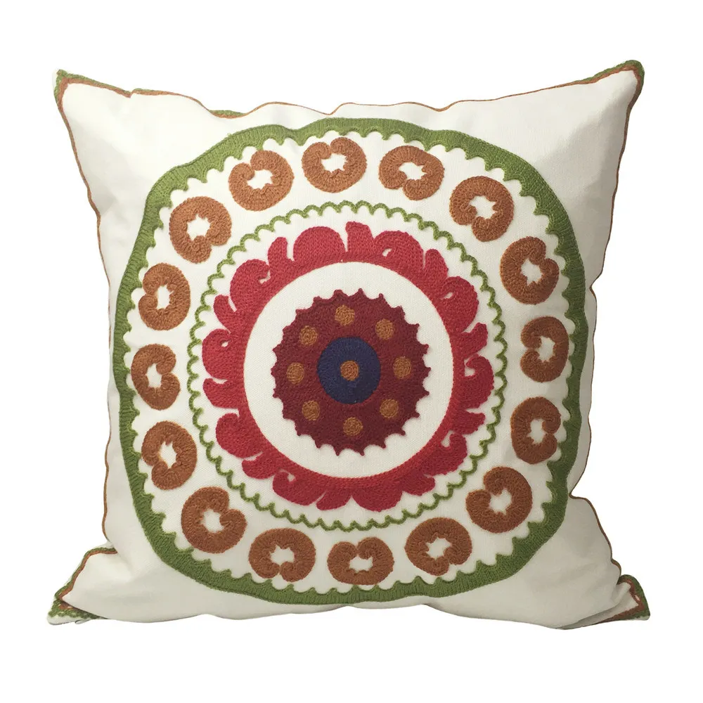 Современный шнур вышивка круг современный холст кровать диван наволочка