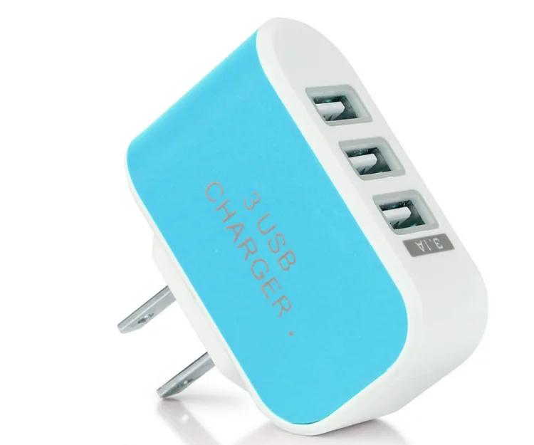 Настенное зарядное устройство с 3 USB-портами 5 в 1 а | Электроника
