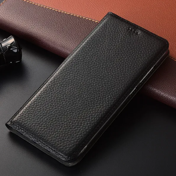 TZ03 Genuine leather wallet phone bag for Asus Zenfone Max Pro M1 ZB602KL phone case for Zenfone Max Pro M1 ZB602KL wallet case - Цвет: Black