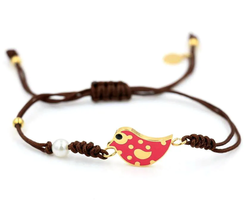 BPPCCR дизайнерский браслет Pulseira Feminina с животными золотого цвета, браслет с птицей из нержавеющей стали, нейлоновые браслеты для женщин и мужчин, ювелирные изделия