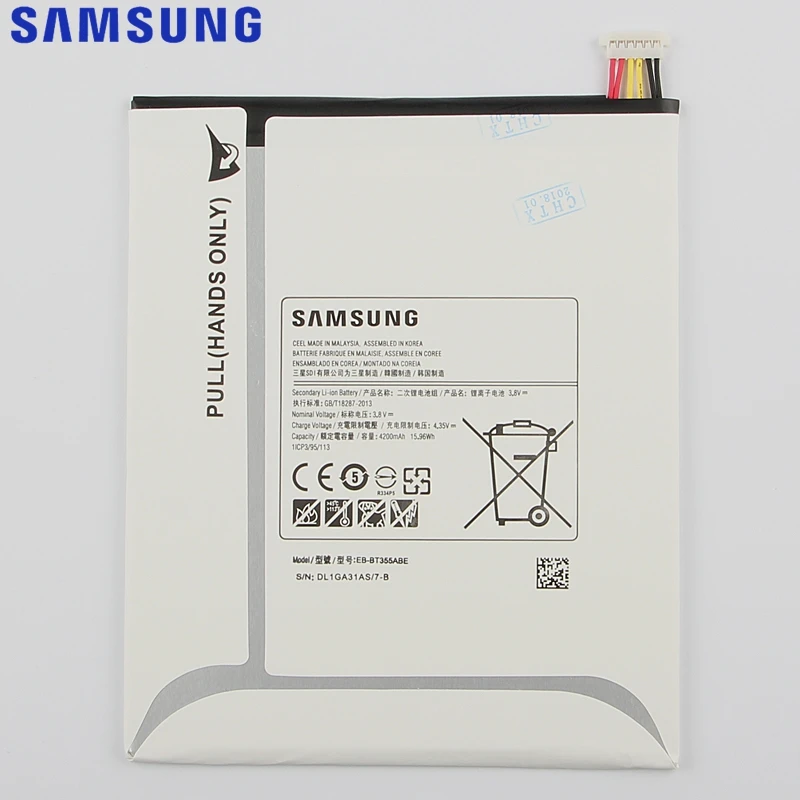 samsung Батарея для GALAXY Tab A 8,0 T355C GALAXY Tab5 SM-T355 SM-P350 P355C T350 T355 EB-BT355ABE EB-BT355ABE