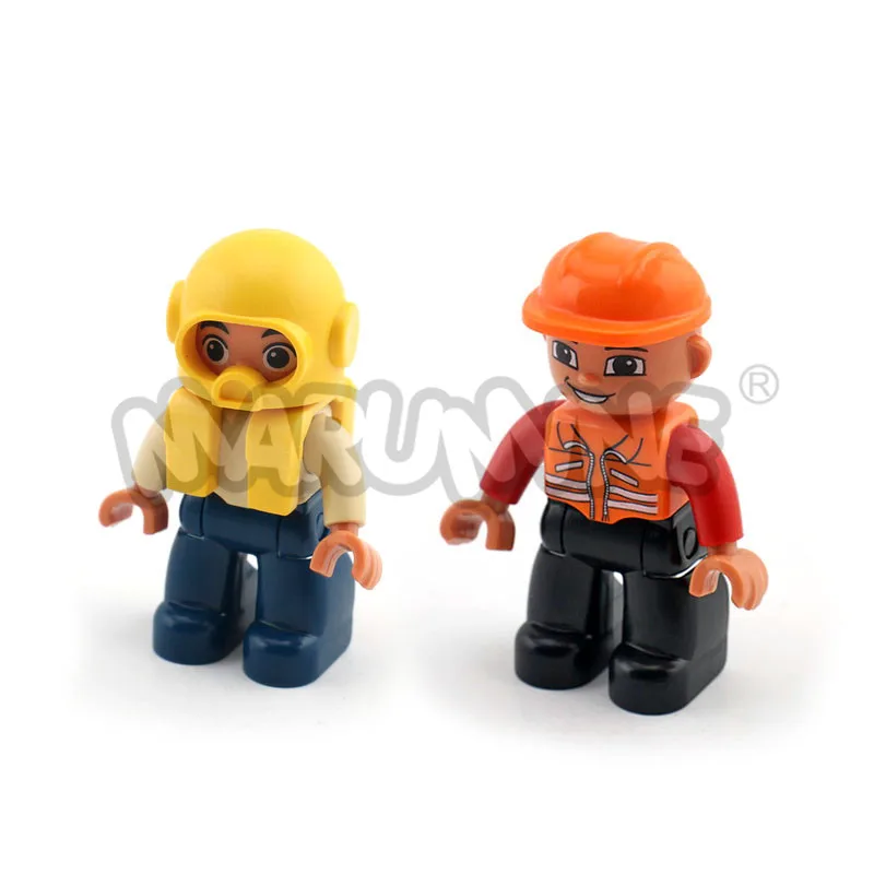 MARUMINE Duplo блочные фигурки 13 видов карьера аксессуары большие кирпичи части Дети Развивающие игрушки DIY для игр
