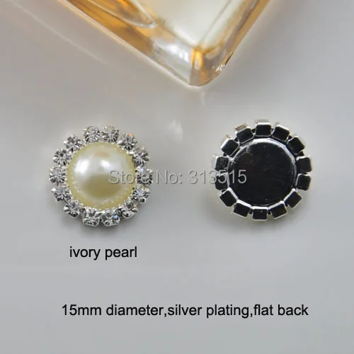 (M0165) 15 мм Диаметр горный хрусталь жемчужный бисер Украшение без петли слоновой