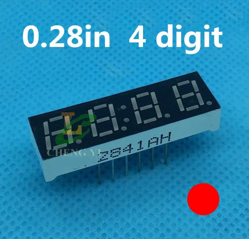 0 28 дюймовый белый 4-битный цифровой трубчатый СВЕТОДИОДНЫЙ Дисплей &quot0 дюйма