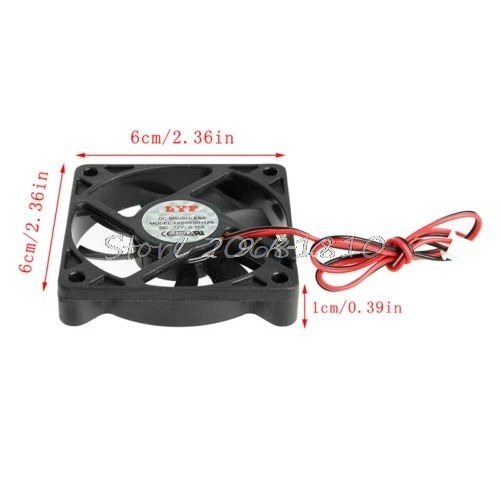 DC 12V 2Pin 60x60x10 мм PC компьютер CPU система SleeveBearing Вентилятор охлаждения 6010 Прямая