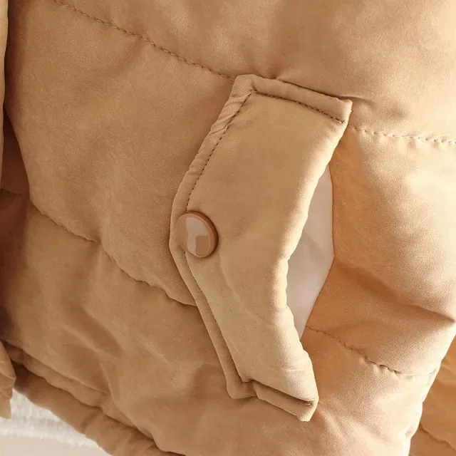 

New Autumn Winter Short Design Woman Jacket Warm Slim Parkas Hooded Jacket Solid Color Cotton Coat Cute Outwear