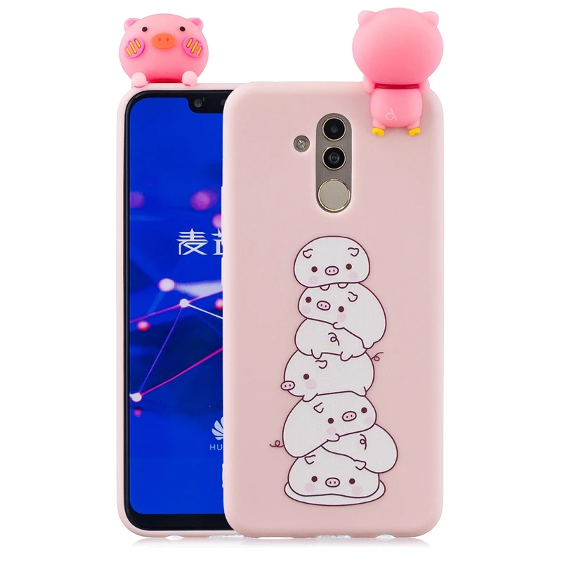 Чехол Etui Huawei Mate 20 Lite чехол на 10 3D мультяшный панда свинья единорог силиконовый для