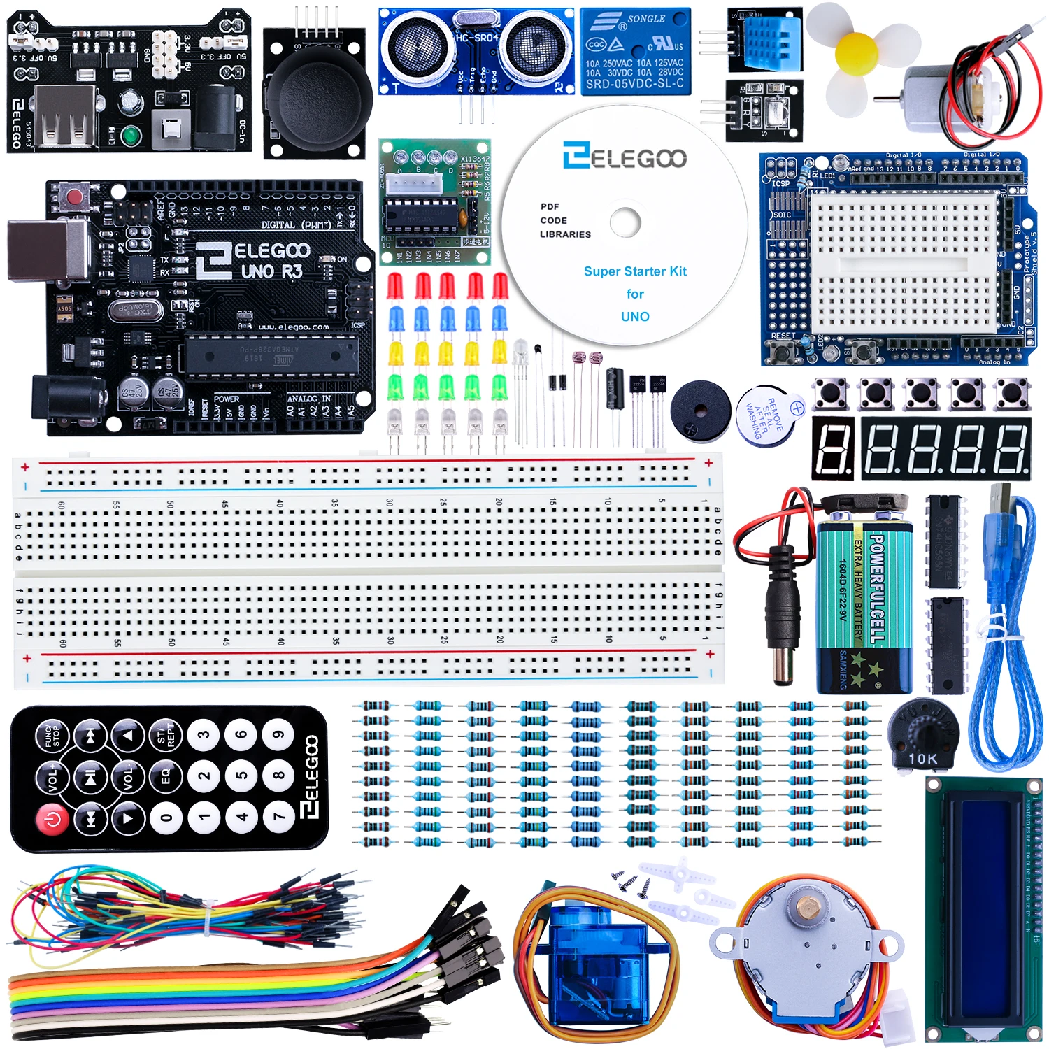 Стартовый набор Elegoo Arduino UNO Super + 36 проектов Подарочная коробка Руководство