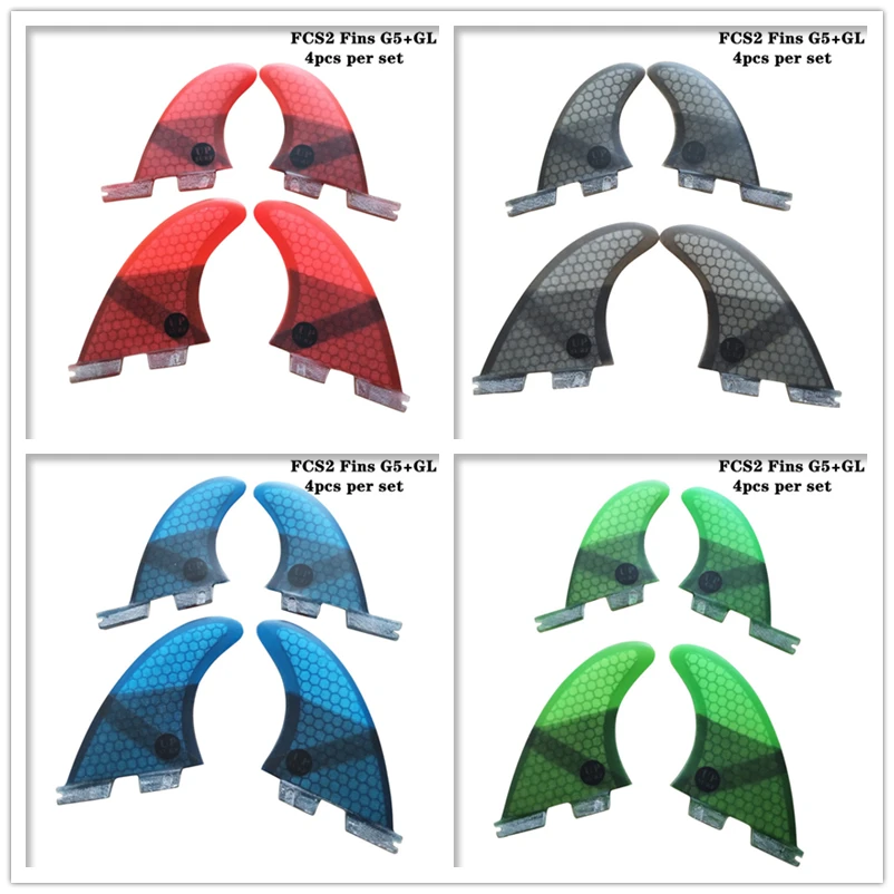 Плавники G5 + GL доски для серфинга синий/черный/красный/зеленый цвет вафельная