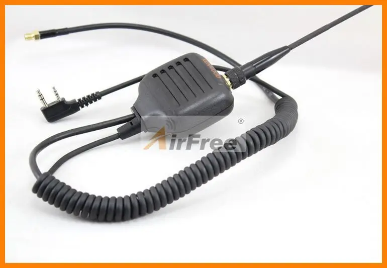 Бесплатная доставка микрофон ручной динамик + антенна SMA F адаптер для Baofeng WOUXUN UV