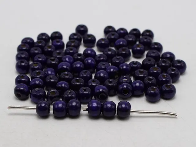 500 Dark Purple 8mm Round Wood Beads~Wooden Spacer Beads Jewelry Making