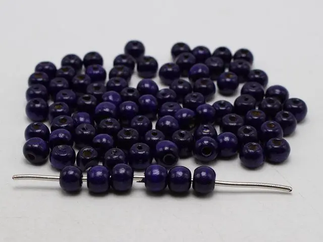 

500 Dark Purple 8mm Round Wood Beads~Wooden Spacer Beads Jewelry Making