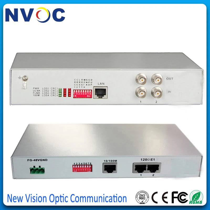 2 шт./лот преобразователь интерфейса Ethernet 4E1 10/100 адаптивный VLAN Desktop AC220V или 48V
