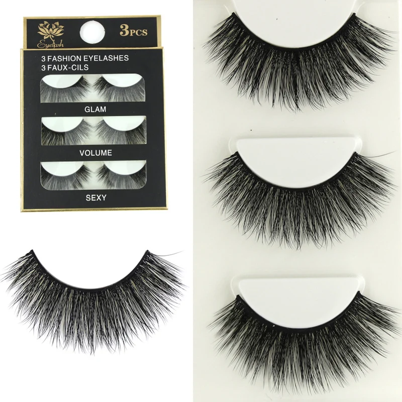 

YOKPN Curl Soft 3D Eyelash Big Eyes Beauty Makeup Lashes Natural Fibers Fake Eye Lashes Thick Long False Eyelashes Tools