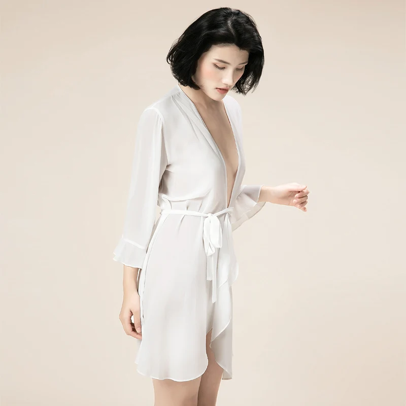 2017 Summer Women Robes Home Clothes Female Chiffon Bathrobes Sexy Sleepwear Nightgowns Kimono Dressing Gowns For | Женская одежда