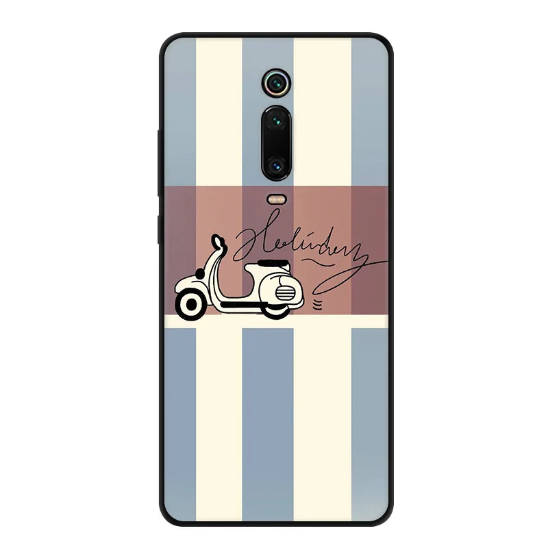 For Xiaomi Mi 9T Case Mi 9T Pro Cartoon Printed Soft Black Bumper Silicone TPU Cover For Xiaomi Mi 9T Pro mi9T 9 T Phone Cover