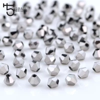 austrian 4mm silver colour bicone glass beads diy accessories for jewelry making perles loose faceted spacer crystal beads z212