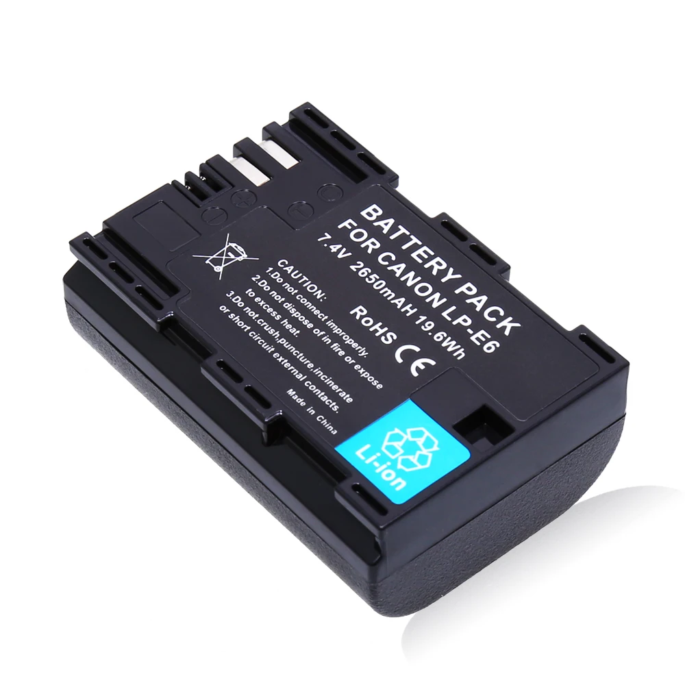 4 шт. LPE6 LP E6 E6N аккумулятор + двойное зарядное устройство USB для Canon EOS 60D 70D 5D Mark II III IV