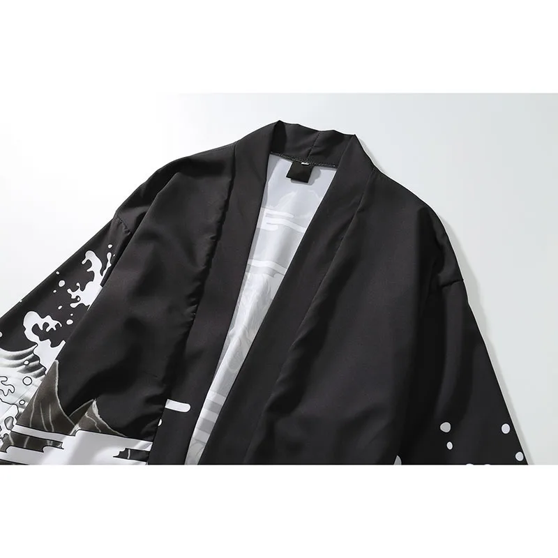 Кимоно в японском стиле Samurai Crane кардиган Haori для мужчин и женщин Китайская
