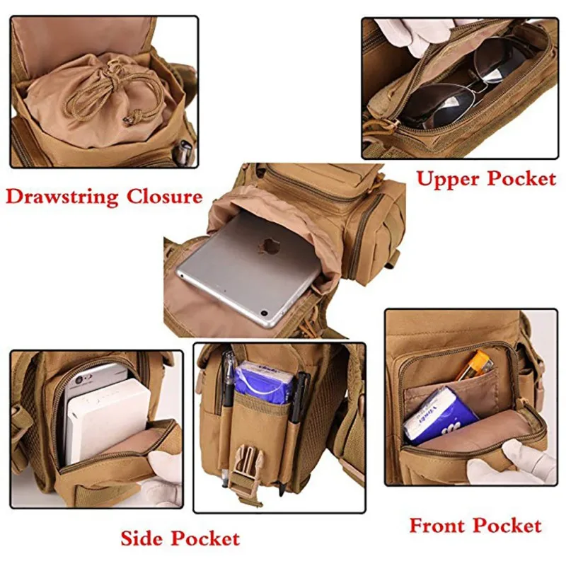 

Outdoor Camping Leg Storage Bag Multi Pocket Adjustable Detachable Belt 1000D Oxford Cloth Sportswear Cycling BicycleAccessories