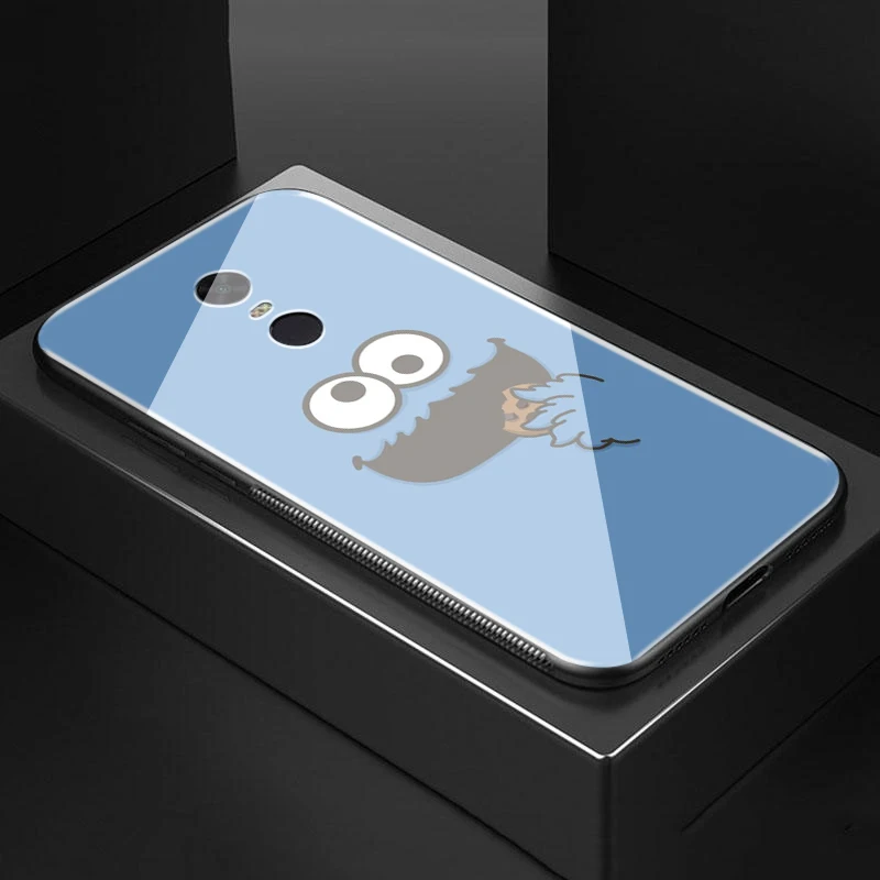 Чехол Lavaza Elmo с изображением печенья монстра из закаленного стекла для Redmi Note 4X 5 6 6A