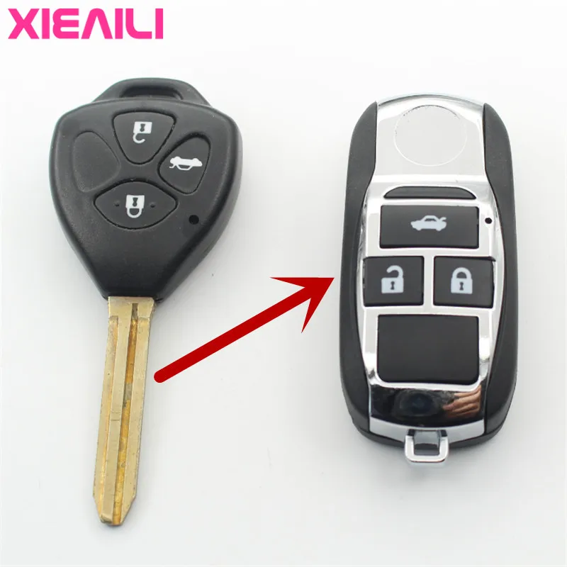 XIEAILI OEM 3 кнопочный модифицированный откидной складной чехол для дистанционного