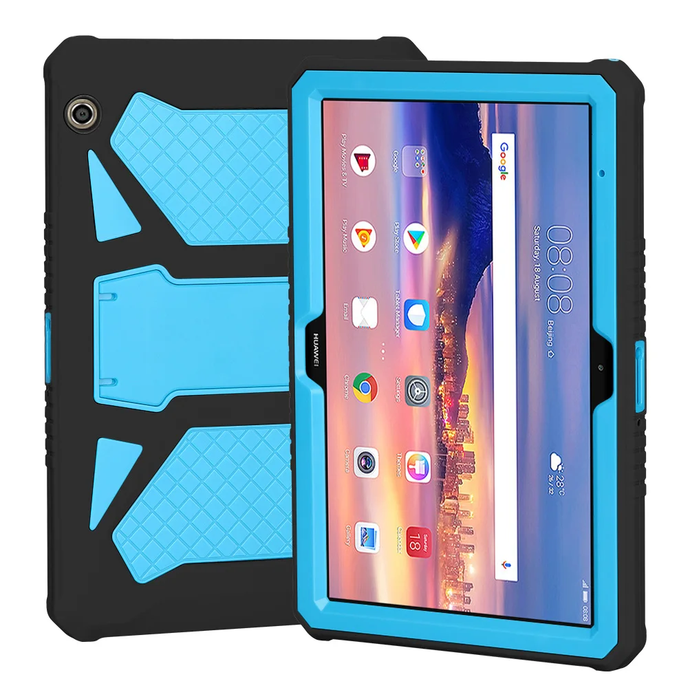 Сверхпрочный защитный чехол для Huawei MediaPad T5 10 ПК и силикона с откидной крышкой AGS2
