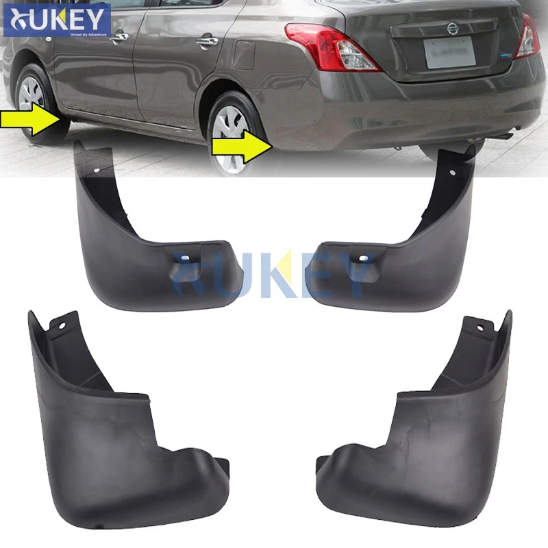 Брызговики передние и задние для Nissan Versa Sedan 2012 2017 латио альмеры (AU) литая щитка от