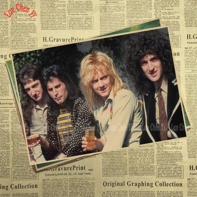 Шоколад С группой Queen музыкальный крафт Бумага плакат Винтаж высокое качество печатным рисунком основной декоративная живопись - Цвет: Шоколад