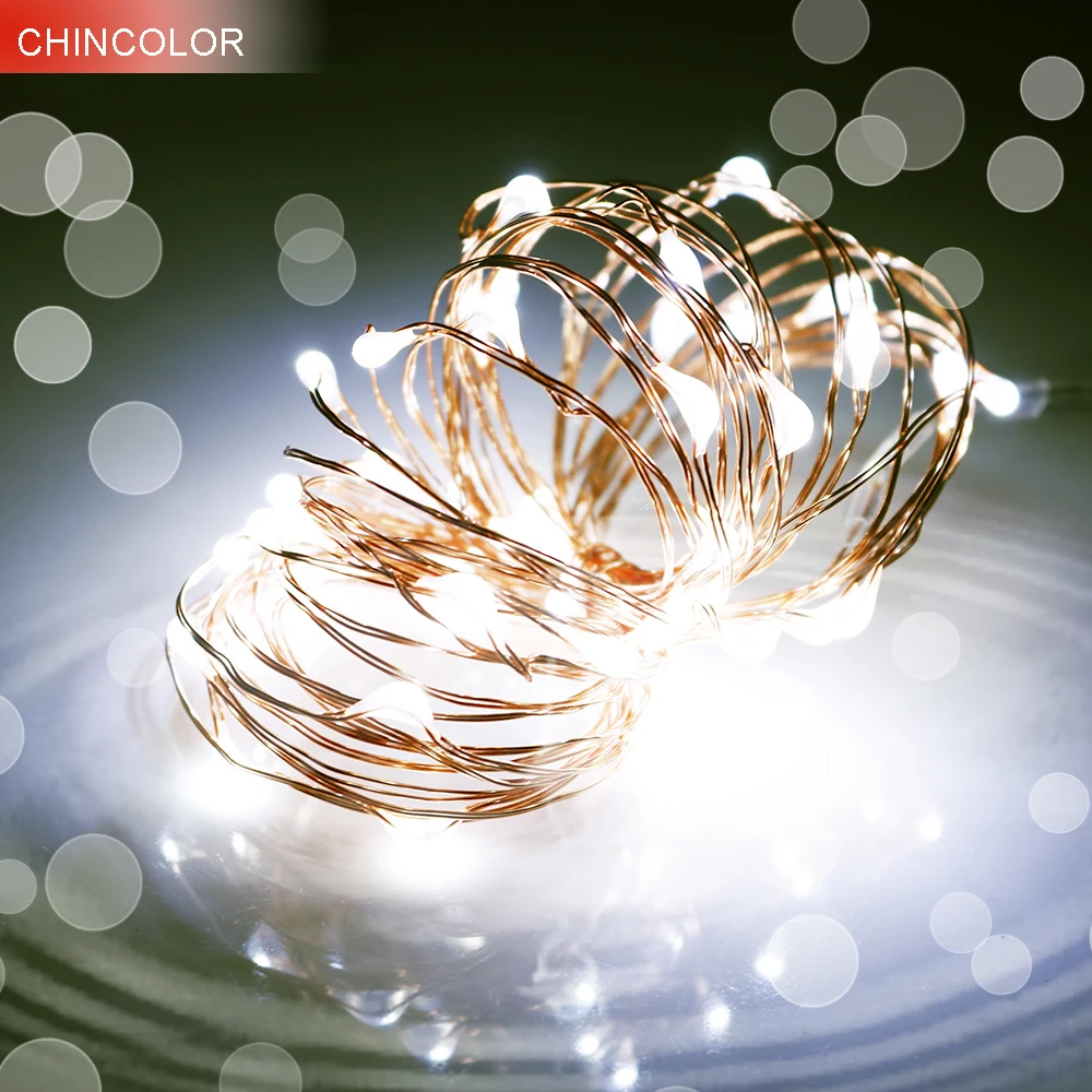 

Copper Led String Lights 300CM 30Leds with Battery Box Waterproof Wedding Chirstmas Party Home decor light UW