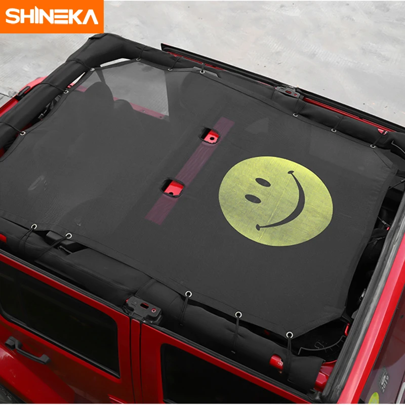 SHINEKA Топ Солнцезащитная сетка покрытие автомобиля крыша УФ Защита сетка для Jeep Wrangler JK 2 двери и 4 двери автомобиля аксессуары Стайлинг